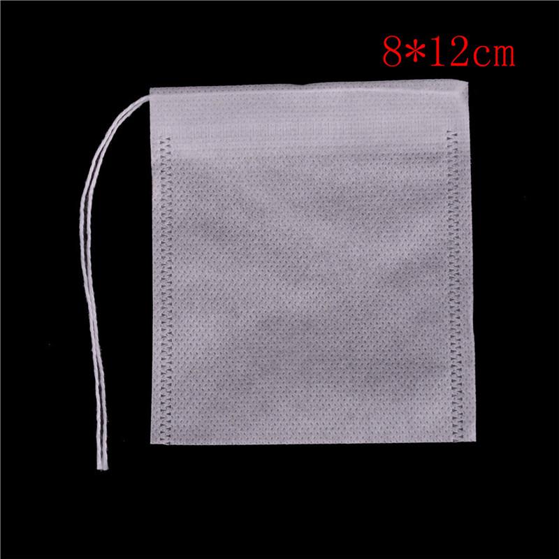 100Pcs Sacos de chá descartáveis Sacos de filtro Sacos de chá vazios com cordão Saco de vedação de cura Saco de chá de filtro de especiarias de tecido não tecido de qualidade alimentar