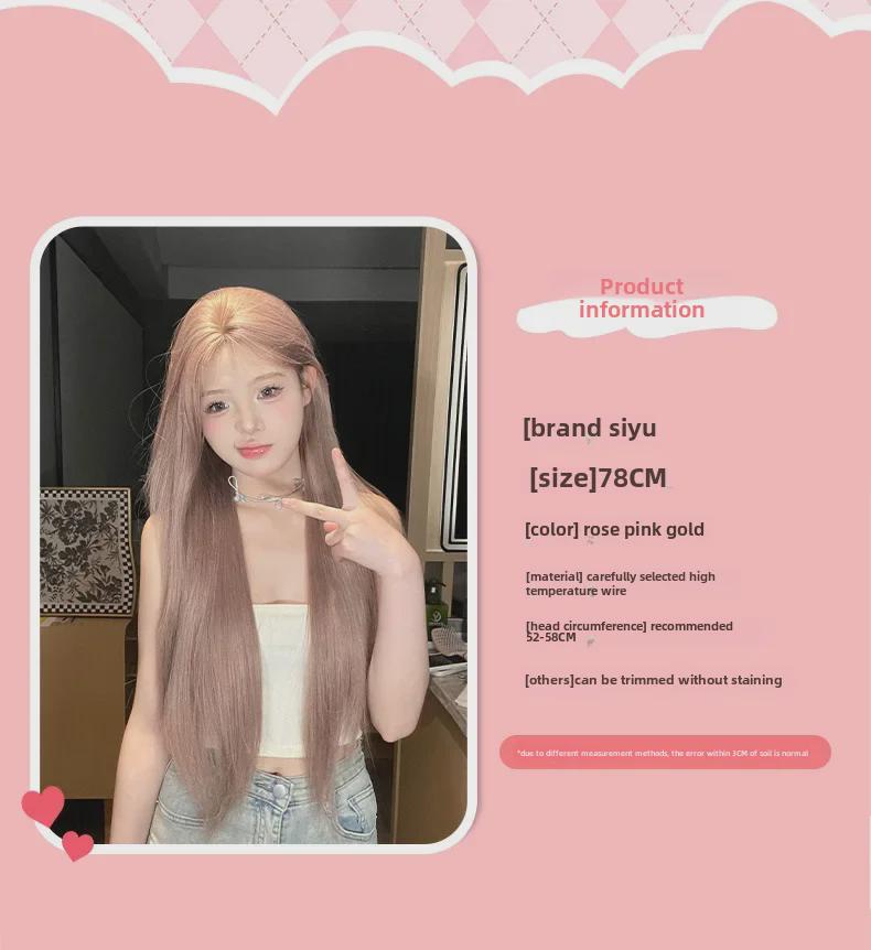 Siyu Wig: Lace Front Long Straight Hair – Natural Full Head Cover