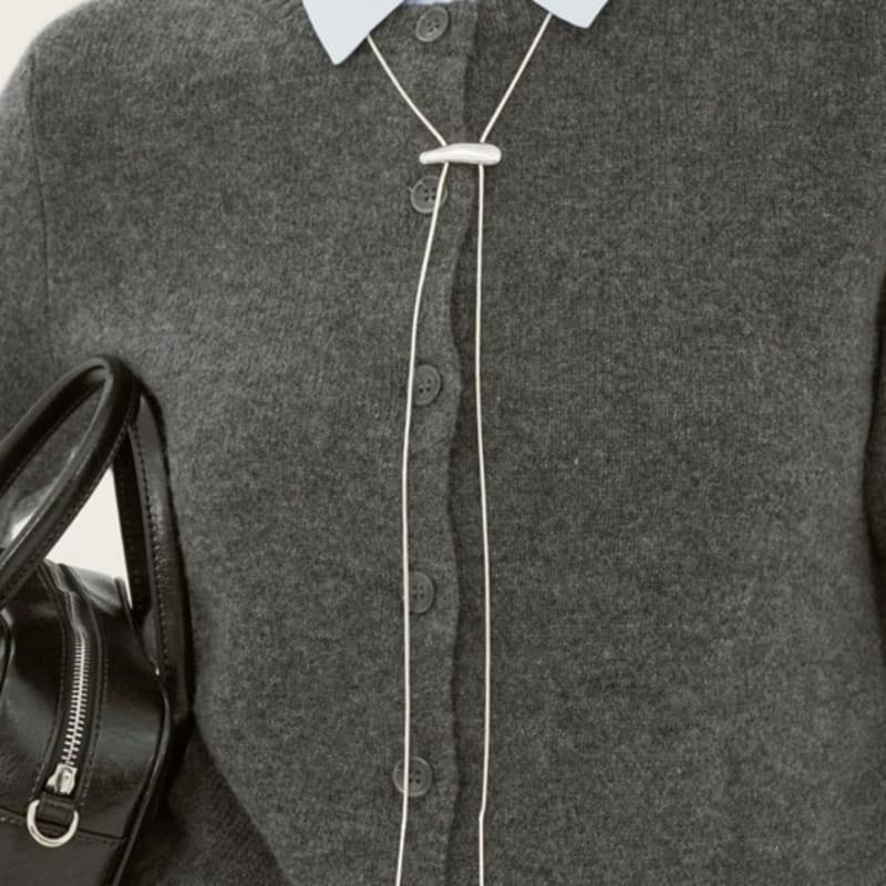 aora SQUARE LONG DROP NECKLACE #0030