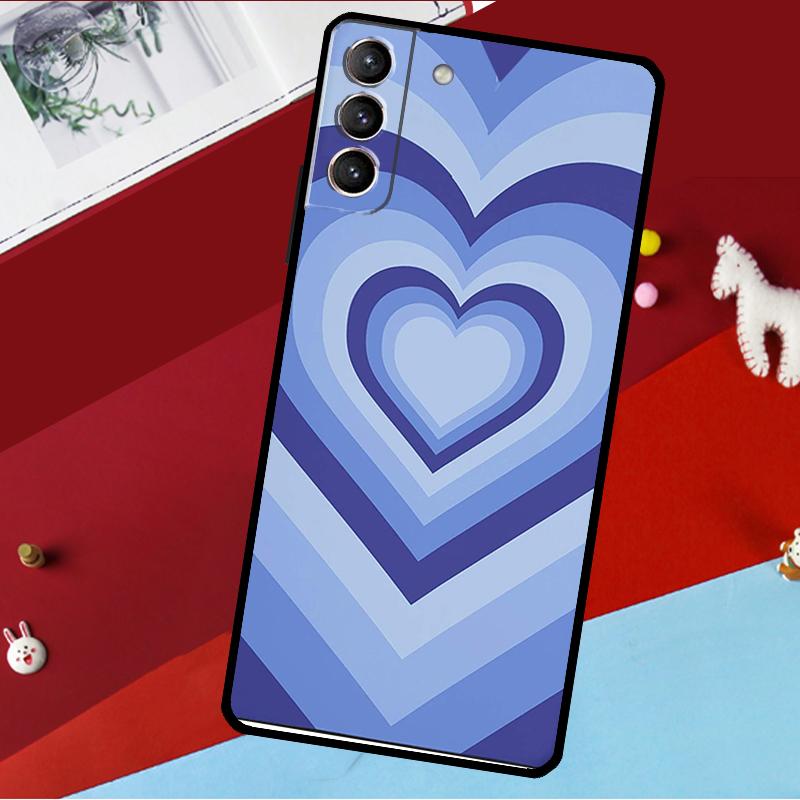 Latte Love Groovy Coffee Heart Pink Funda For Samsung Galaxy S26 S25 S24 S21 S22 S20 Ultra S9 S10 Plus S23 FE S25 FE Phone Case