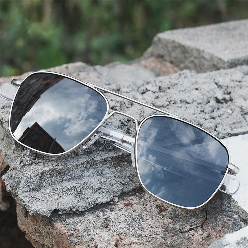 Retro Sunglasses Men Metal Frame Polarized Lens Sun Glasses Male Classic Driving Pilot Brand Design Anti-Glare Sunglass UV400