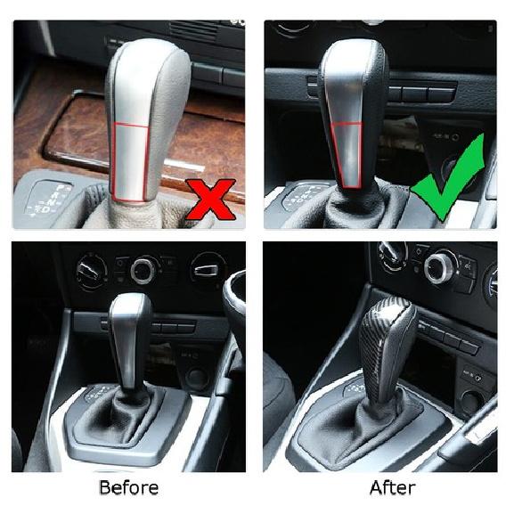 Carbon Fiber Shift Knob Cover Shell For BMW E87 1 Series E90 E92 3 Series E84 X1