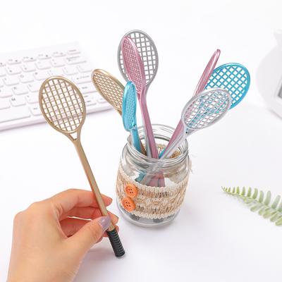 5PCS Creative Tennis Racquet Design Cute Kawaii Metal Color Neutral Pens for Kids School Gift DGYNIL0108C