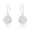 925 Sterling Silver Geometric Pattern Piercing Earrings Fashionable Wedding Jewelry