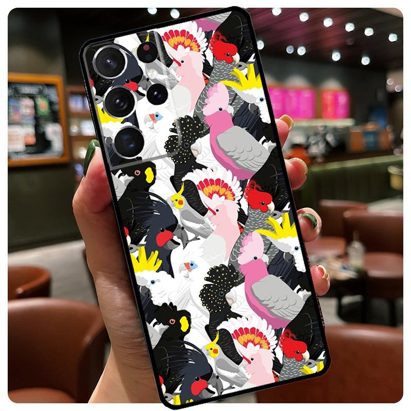 Animal Parrot Bird Phone Case For Samsung Galaxy S23 Ultra S21 S22 S24 S25 Ultra S9 S10 Plus S24 S25 FE Cover