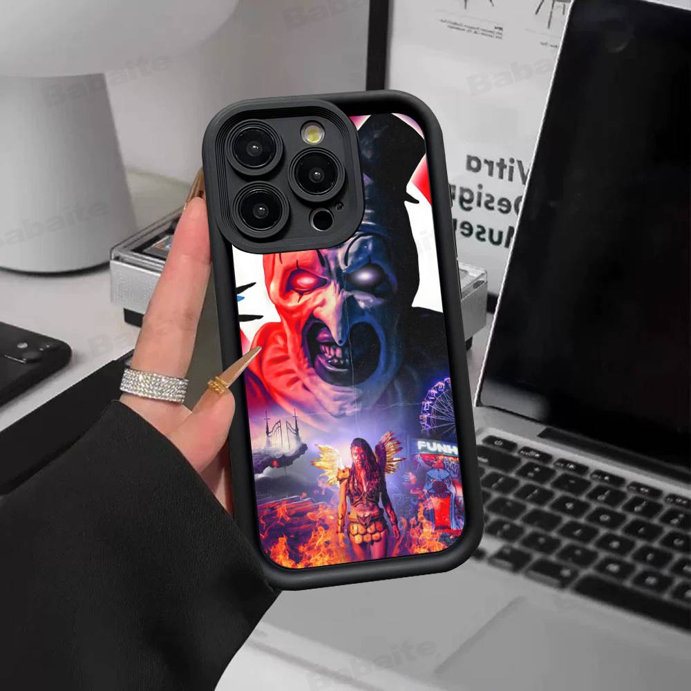 Horrorfilm Terrifier Siliconen Telefoonhoesje Voor IPhone 17 Pro Max 16 15 14 13 12 11 Plus 17 Air