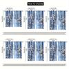 2 Pcs Elegant Vintage Blue Floral & Butterfly Print Curtains – Rod Pocket Design for Bedroom Living Room Office Kitchen