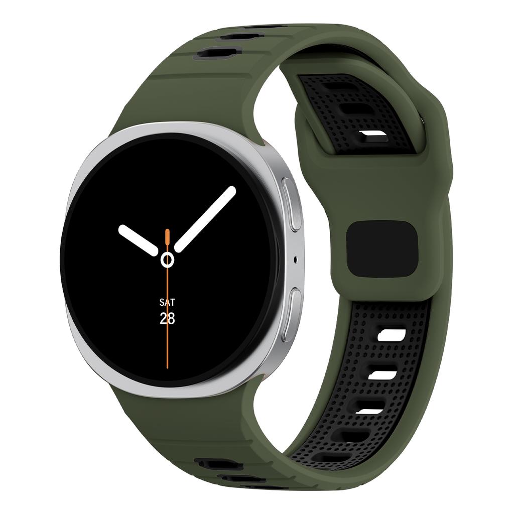 Two-Tone band for Samsung Galaxy Watch 8 strap 40mm 44mm 46mm sport silicone Breathable Bracelet correa Galaxy Watch 8 classic