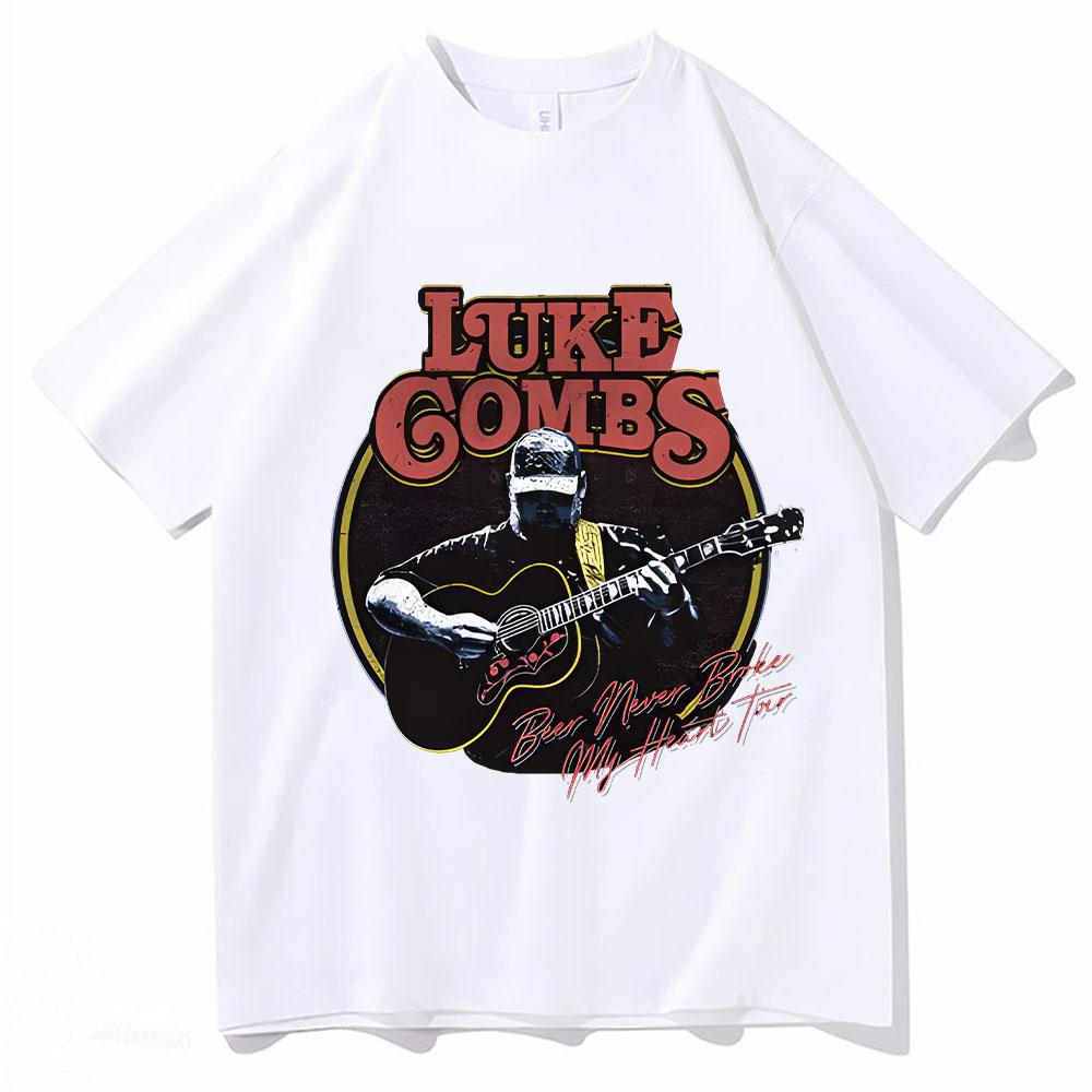 New Singer Luke Combs Print Tshirt Unisex Wounisex Summer Short Sleeve Tshirt Cotton Casual Shirts Male Hip Hop High Quality Clothes