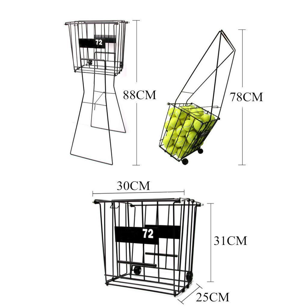 

88cm 72 Storage Rack Holder Organizer Equipment Tennis Tennis Sport Balls Pick Up Hopper Basket Portable Stand