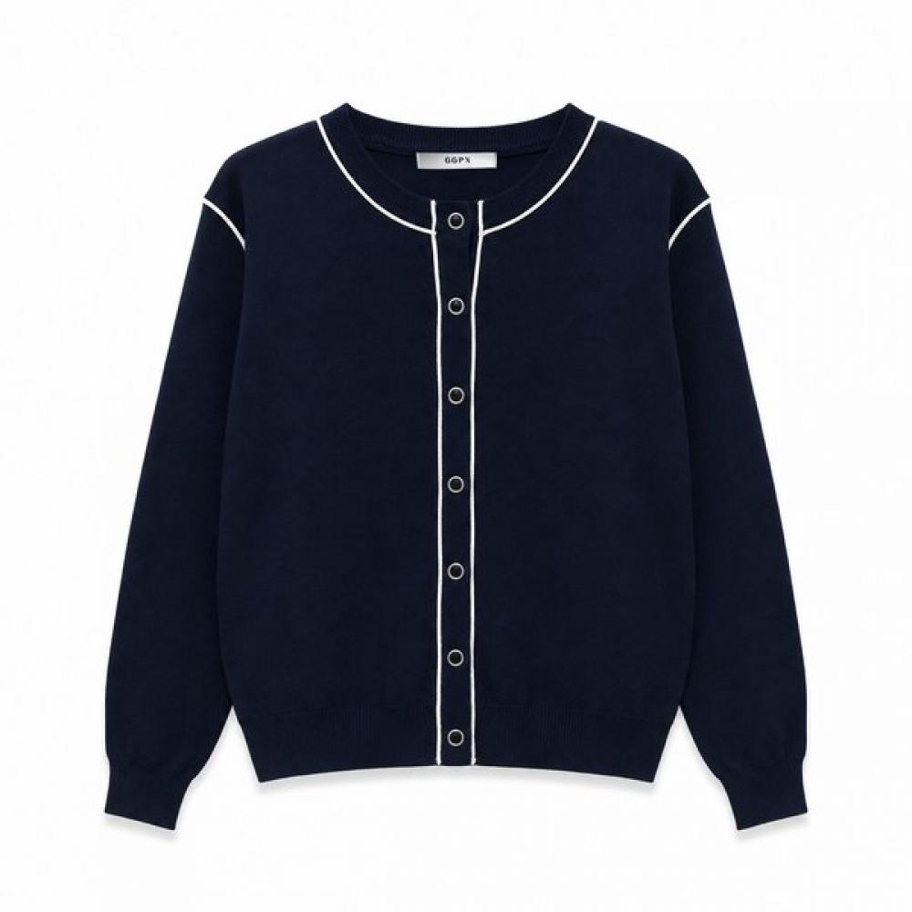 Ggpx New York Round Neck Line Button Knit Cardigan Gq8kg018f