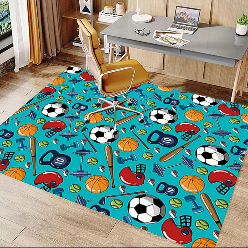 1PC Sports Equipment Sports Balls Extra Large Non-Slip Floor carpet, Office, family, bedroom, Studio - Large Area Rug Indoor Rugs, Vibrant Colors-W264