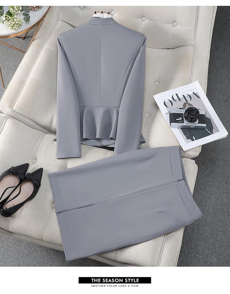 Zihong Women's High-End Autumn/Winter Professional Suit Set - Elegant Formal Skirt for Interviews and Beauty Salons