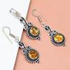 Citrine Set Jewelry Women Pendant  Earring Gemstone Earrings Gems Green