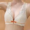 Front-button Bra Women's Gathering and Adjusting Underwear Beautiful Back Front-button Sexy Lace Bra Thin Bra