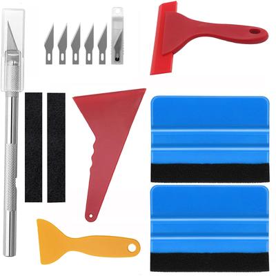 FUYUERO Auto Folien Schaber Auto Folierung Folien Anwendungs Werkzeug Kit Versiegelung Installation Blasenfrei
