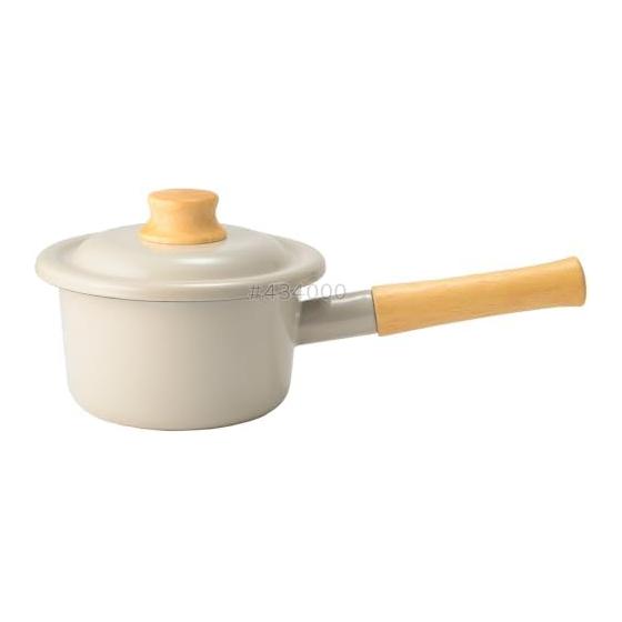 Fuji Enamel Cotton Plus Milk Bread 14cm Greige