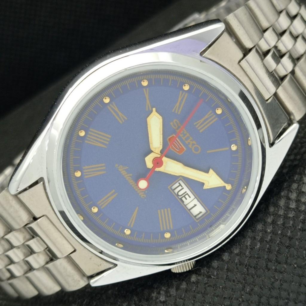

ВОССТАНОВЛЕННЫЕ ВИНТАЖНЫЕ МУЖСКИЕ ЧАСЫ SEIKO 5 AUTOMATIC JAPAN D/D BLUE 587c-a308784-9 SKU587c-a308784