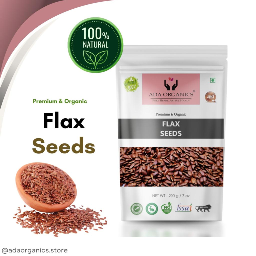 Ada Organics Flaxseed 100% Pure & Organics, Natural Supplement Weight Management | 200gm 0.4lbs