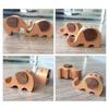 Elephant Pen Holder Phone Stand  Wooden Elephant Shaped Desk Organizer Decor Elephant Gifts for Women