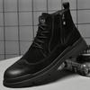 Golden Sapling 2025 New Spring Retro Boots for Man Outdoor Vintage Chunky Flats Male Genuine Leather Lace-up Ankle Boot Shoes