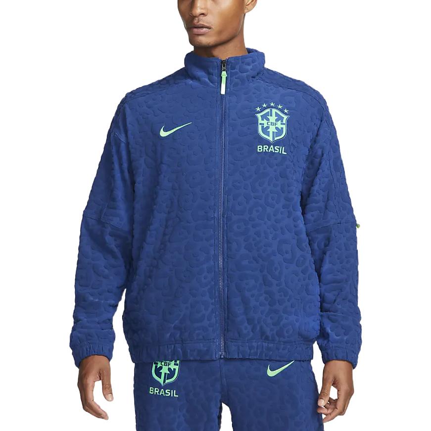Nike Einfarbige Fußball-Trainingsjacke mit Logo-Print für Herren, Oberbekleidung, Blau, DX2045-490