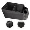 Car Storage Box With Dividers And Cup Holders For Front Or Rear Seats, Foldable Design For Easy Storage And Improved Vehicle Organization
