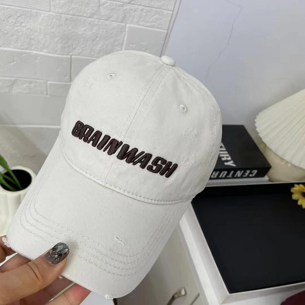 Pălării de Damă  La Modă și Versatile  Versiune Mică Coreeană Șapcă de Baseball Mai Mare și Mai Adâncă Litere Brodate Șapcă de Baseball