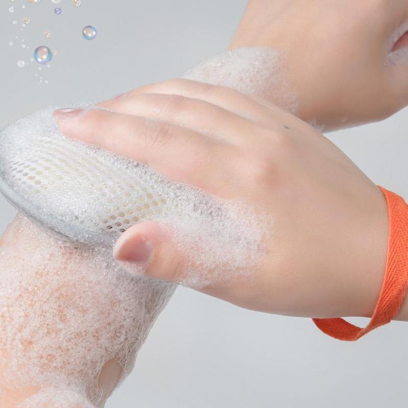 Personal Care Soap Mesh Pouch with Lanyard - Fast Foaming Shower/Travel Holder, Bath Flower Scrubbing Bathroom Accessory