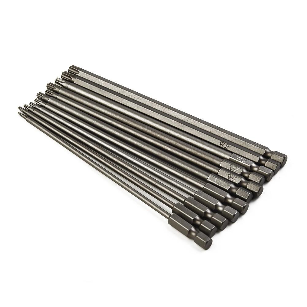 11pcs 150mm Long Magnetic Torx Screwdriver Bits Electric Screwdriver Head -T40