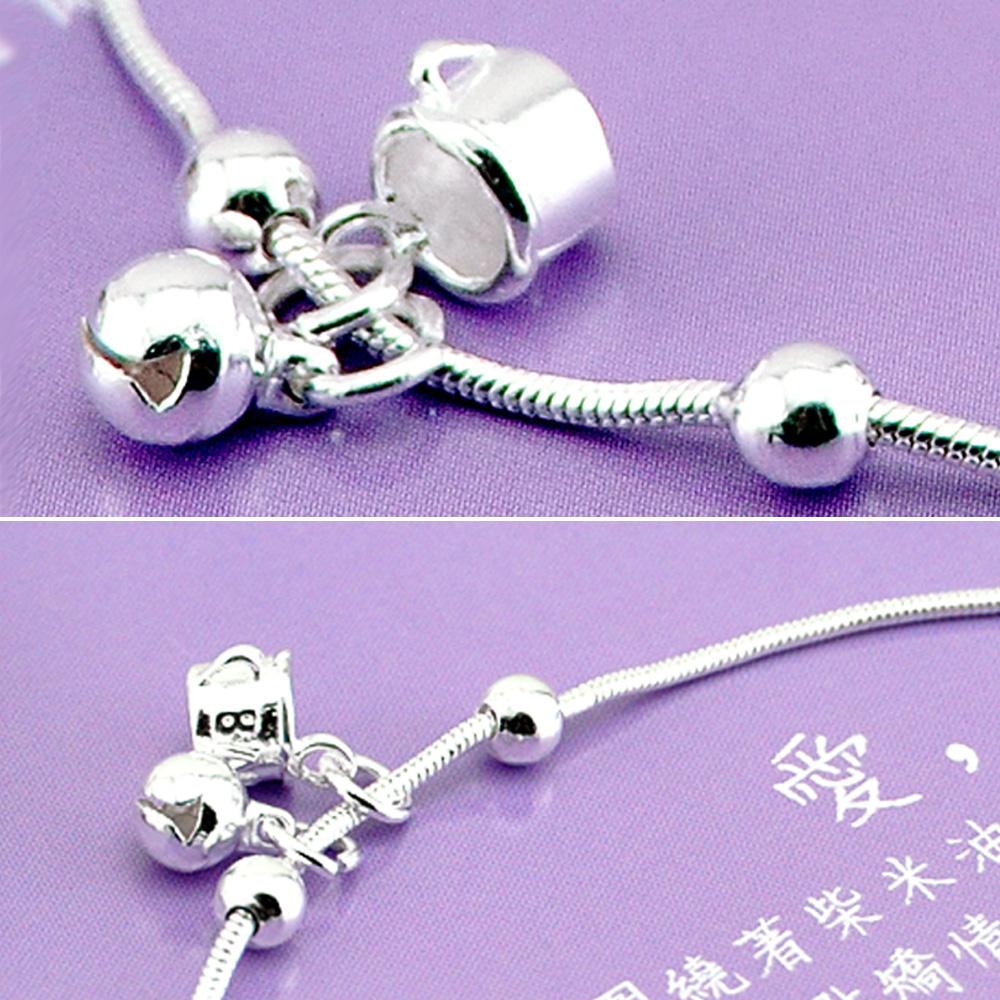 Fashion100 %925 Sterling Silber Fußkettchen Frauen Nette Tasse Glocke Fuß Schmuck Sommer Strand Barfuß Sandalen Armband Knöchel Geschenk