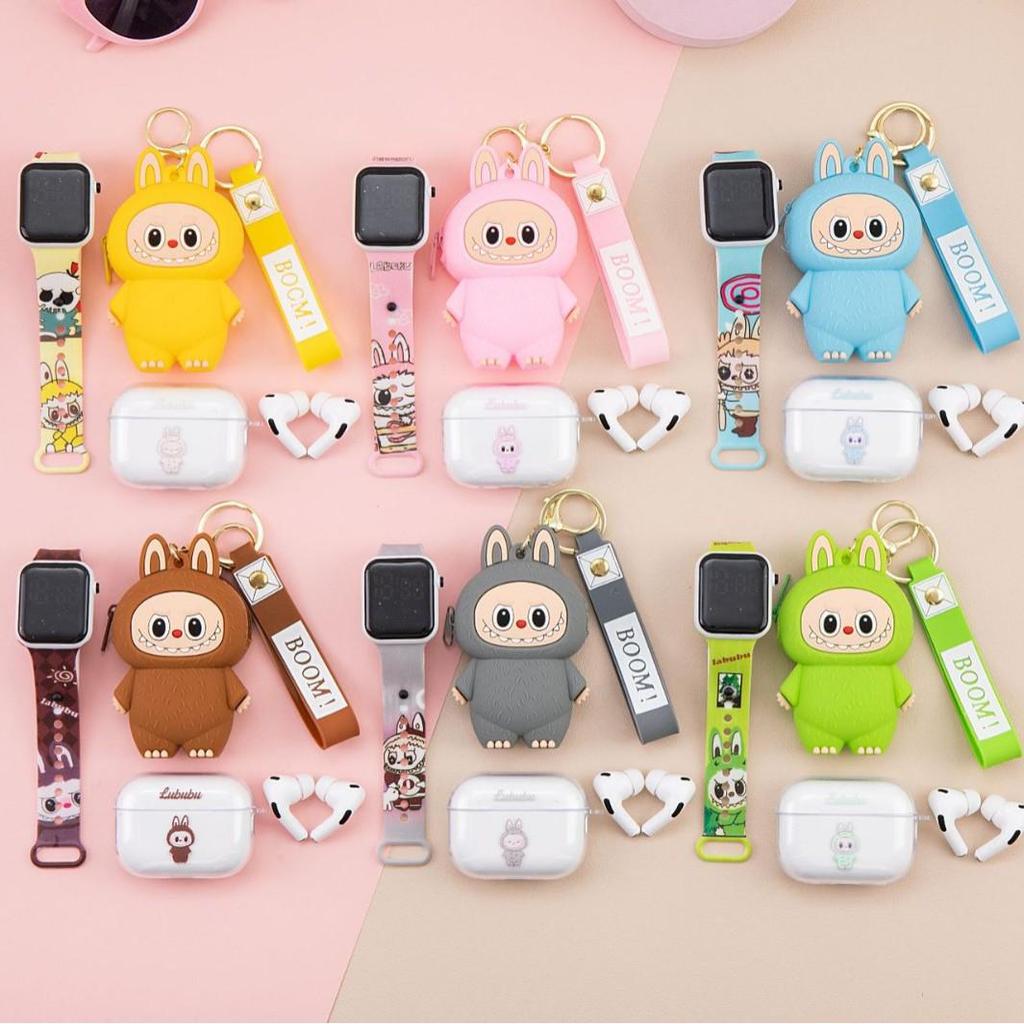 TWS-K84A Wireless Bluetooth Earphones with Cartoon Mini Coin Purse and Colorful Silicone Keychain Pendant