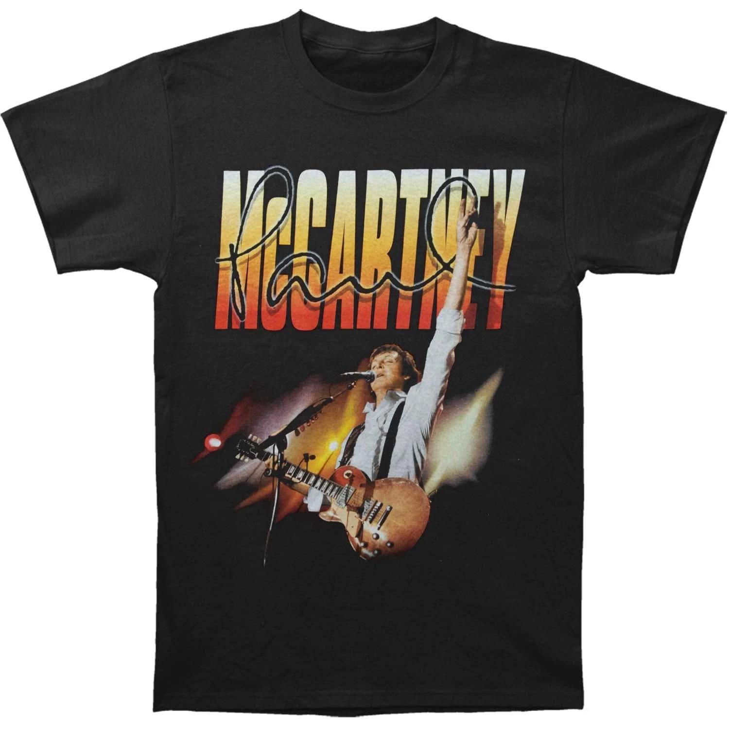 Men s Paul Mccartney Big Time 2011 Tour Slim Fit T-shirt X-Large Black XXXXL