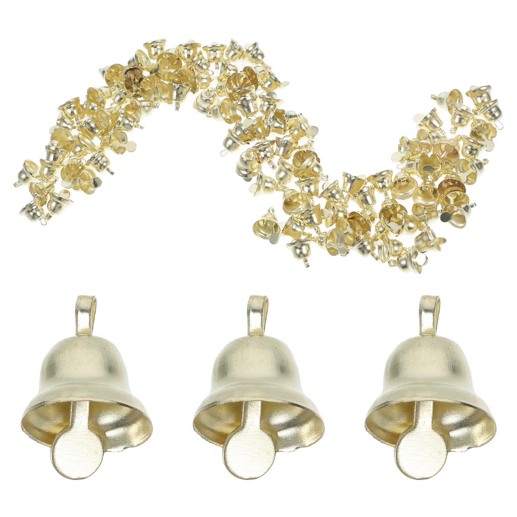 100 pcs Gold Metal Jingle Bells For Christmas Decorations 2025 Christmas Tree Decorations DIY Hanging Bell Christmas Ornaments