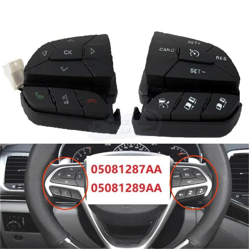 05081287AA 05081289AA Steering Wheel Control Switch Button for Chrysler 200 300 Pacifica Dodge Challenger Charger Jeep Cherokee