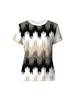 European and American Fashion Plus Size Women's Round Neck Casual Short-sleeved Tops