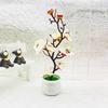 1PC Simulation Ornament Potted Plants Decoration Bonsai Adorn Wintersweet Plastic Moss Elegant Artificial Flowers
