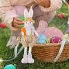 2025 Easter Standing Rabbit Ornaments Telescopic Dolls Figurine Spring Ornaments Cute Rabbit Dolls LittleElf Children's Gifts