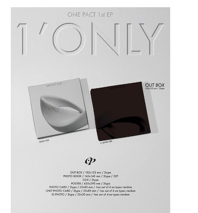 ONE PACT EP Vol.1 “1’ONLY” Album Set (2 Versions, Random)