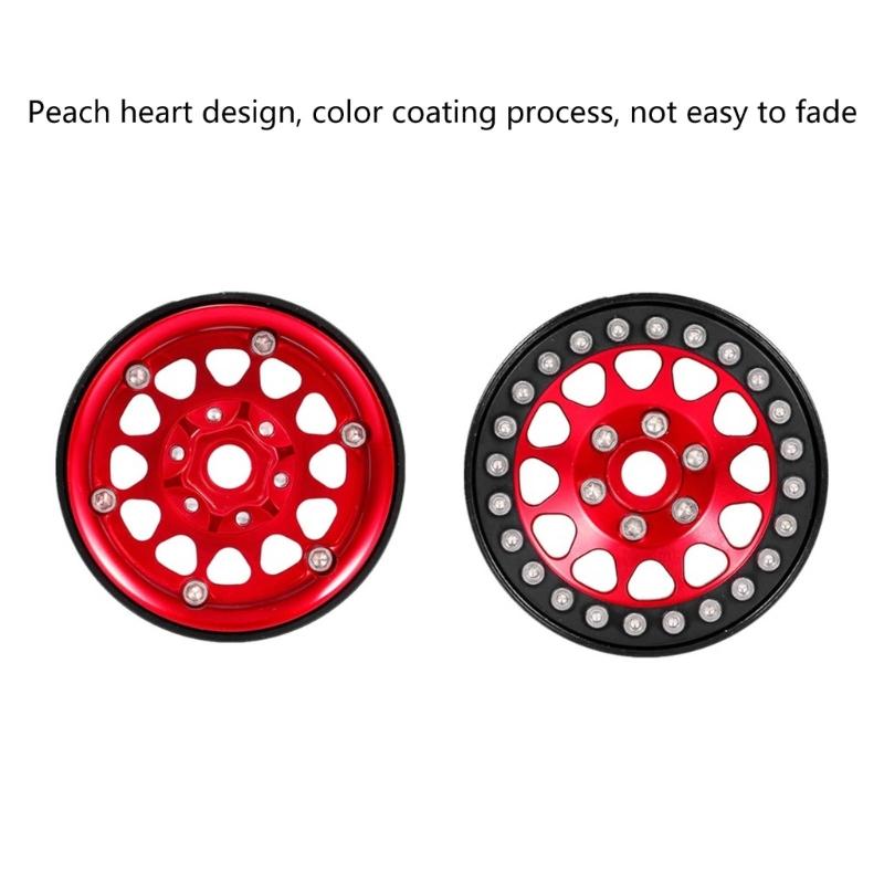 1.9’’ Beadlock Wheel Rims Remote Control Car Wheel Hubs 12Spokes Wheel Rims Upgrade Part for 1:10 SCX10