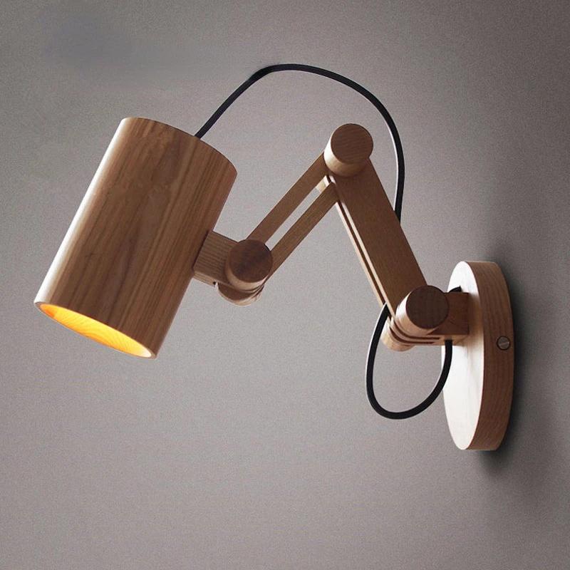 

Oak Modern Wooden Wall Lamp Lights For Bedroom Home Lighting,Wall Sconce Solid Wooden Wall Light Free Shipping