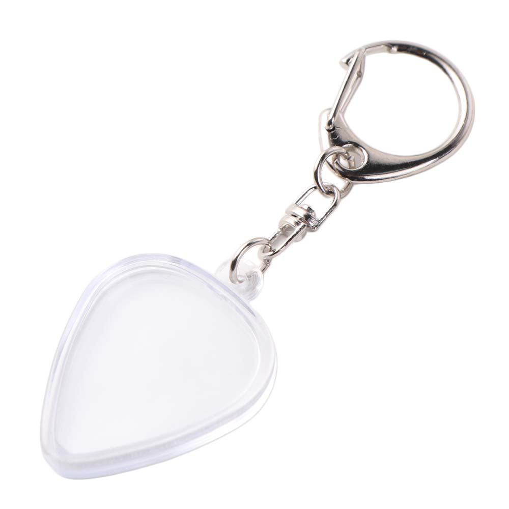 Picks Size Case Guitar Pick Keyring Transparent Guitar Pick Keychain Jewelry Gift