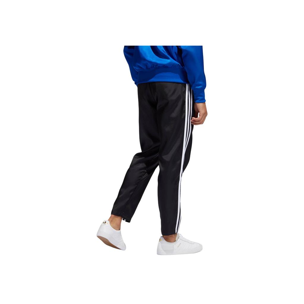 Adidas Originals Satin Firebird Sport Series Elastic Fashion Versatile Comfortable Knitted Sports Pants Men Bottoms Black White GN3849