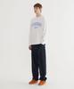 COVERNAT Slub Arch Logo Long Sleeve White