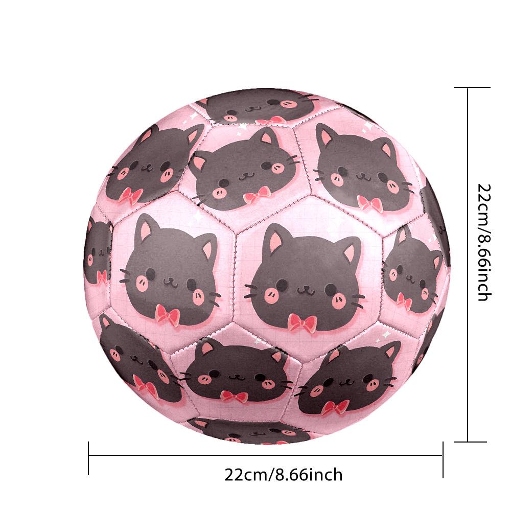 1pc Kawaii Cat Icon Size 5 Soccer Ball Professional Match Training Football Indoor &Outdoor Sports Ball Lightweight Durable c6599