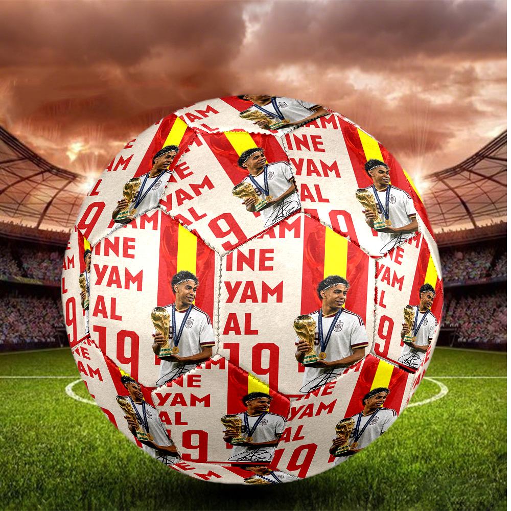 Lamine Yamal Size 5 Football High Elastic Soccer Ball For Outdoor Competition Daily Training Play