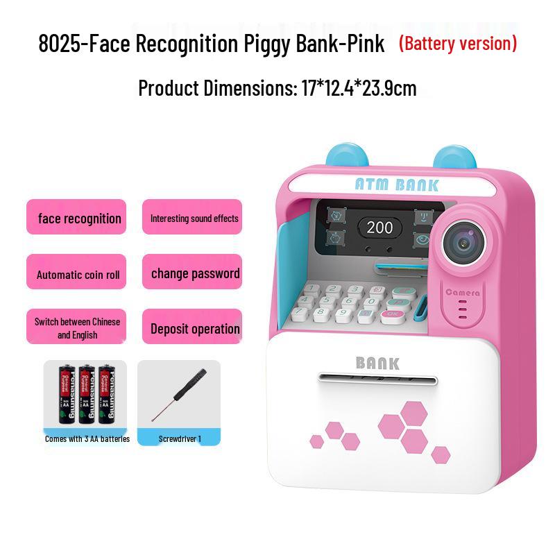 Kids' ATM Piggy Bank with Face Recognition and Automatic Coin Deposit