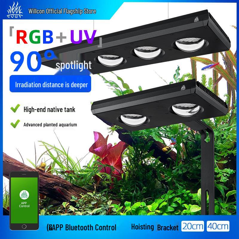 Wellcom Z250/Z400 Full Spectrum LED Aquatic Plant & Algae Bloom Color Enhancing Light