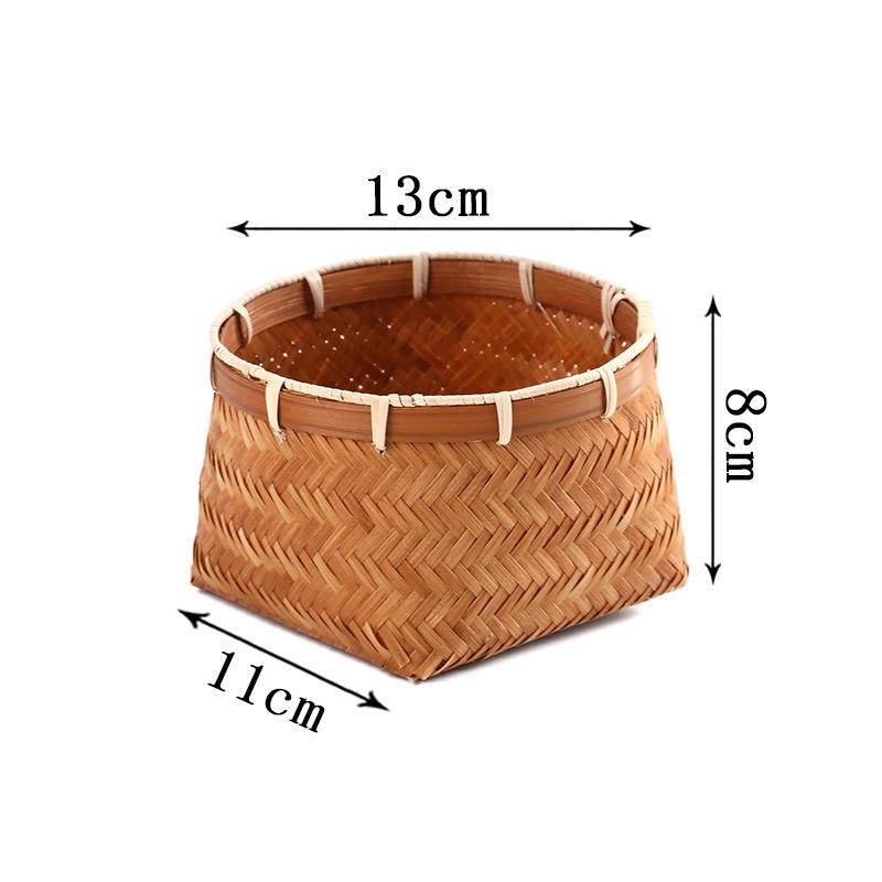 Bamboo Hand-Woven Tea & Snack Basket - Retro Wedding & Household Storage Basket