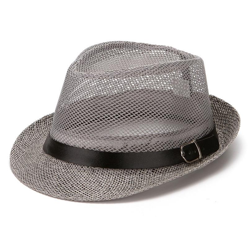 New Fashion Summer Casual Unisex Beach Brim Jazz Sun Hat Panama Hat Paper Straw Women Men Cap With Breathable